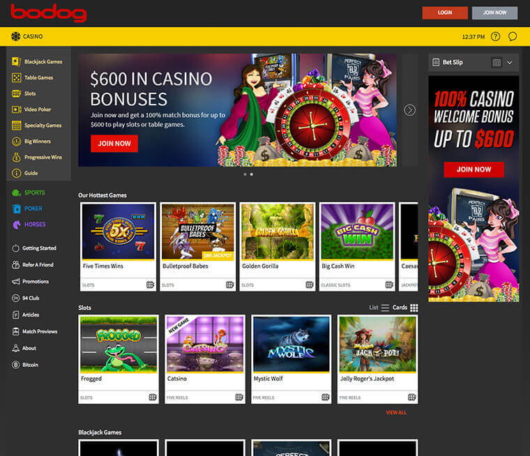Bodog Casino after website upgrade