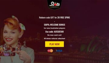 20 Free Spins and 500% casino bonus for new Aussie players!