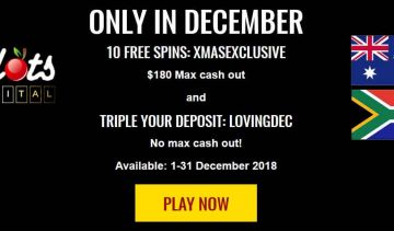 Special Christmas casino bonus for South African players